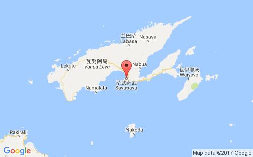 斐济港口萨武萨武savusavu港口地图