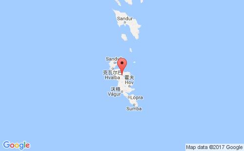 法罗群岛港口特朗斯瓦格trangisvaag港口地图