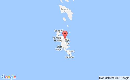 法罗群岛港口特瓦罗伊里tvoroyri港口地图