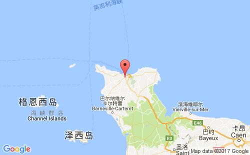 瑟堡港口地图