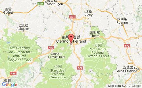 法国港口克莱蒙费朗clermont ferrand港口地图
