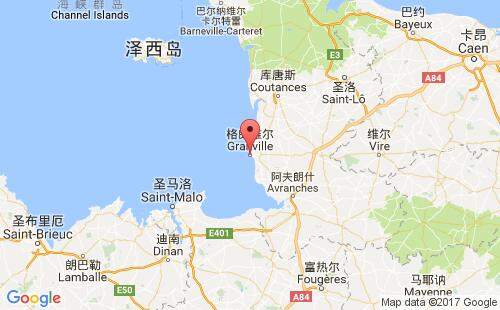法国港口格兰维尔granville港口地图