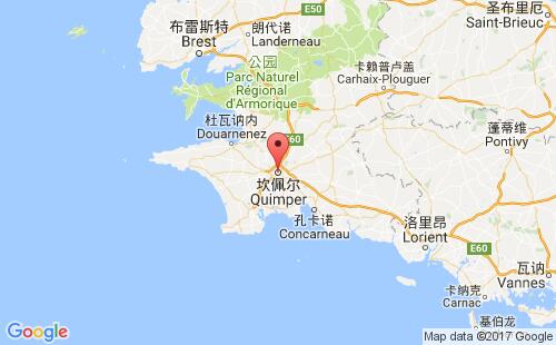 法国港口坎佩尔quimper港口地图