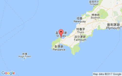 圣艾夫斯港口地图