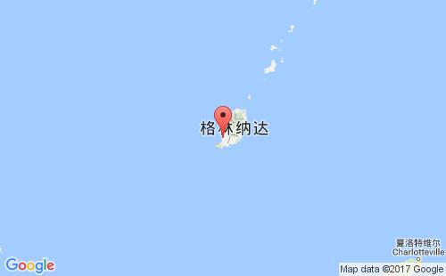 格林纳达港口圣乔治st.georges港口地图