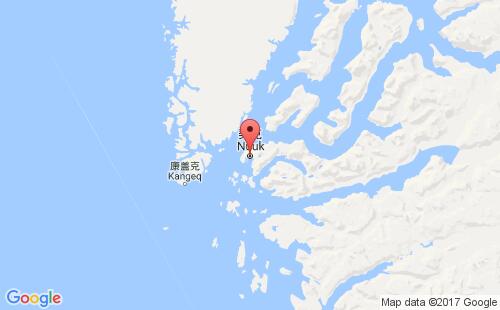 格陵兰港口戈特霍布godthaab港口地图
