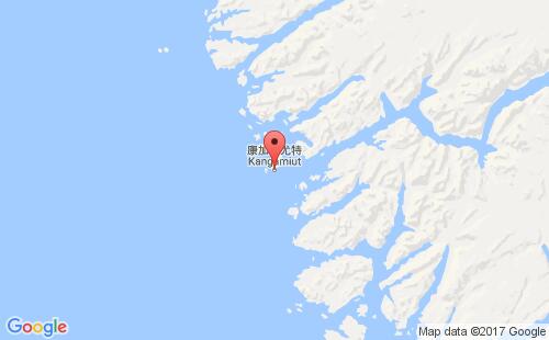 格陵兰港口康加米尤特kangamiut港口地图