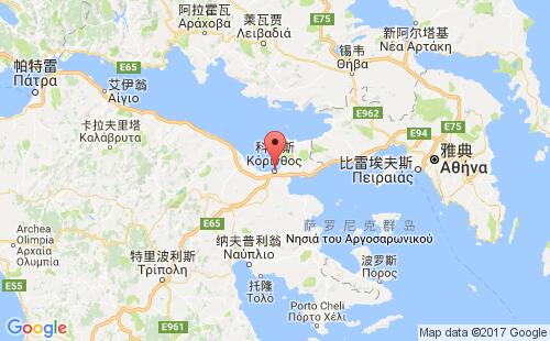 希腊港口科林斯corinth港口地图