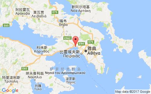 希腊港口埃莱夫西斯eleusis港口地图