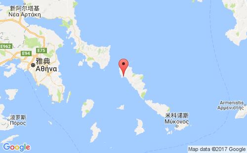 希腊港口加夫里翁gavrion港口地图