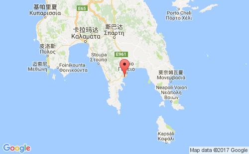 希腊港口伊西翁gythion港口地图