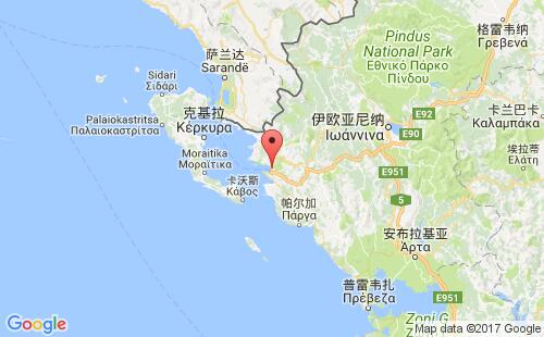 希腊港口伊古迈尼察igoumenitsa港口地图