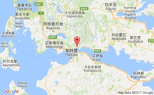希腊港口纳夫帕克托斯navpaktos港口地图
