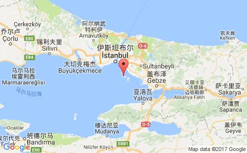 希腊港口亚利岛yali island港口地图