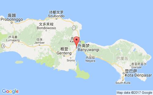 印度尼西亚(印尼)港口巴纽旺宣(外南梦)banyuwangi港口地图