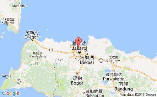 印度尼西亚(印尼)港口雅加达T300码头jakarta t300港口地图
