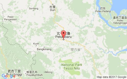 印度尼西亚(印尼)港口北干巴鲁pekanbaru港口地图