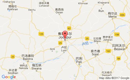 印度港口焦达普尔icd jodhpur港口地图