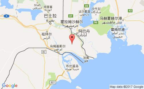 伊拉克港口法奥fao港口地图