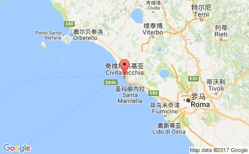 意大利港口奇维塔韦基亚civitavecchia港口地图