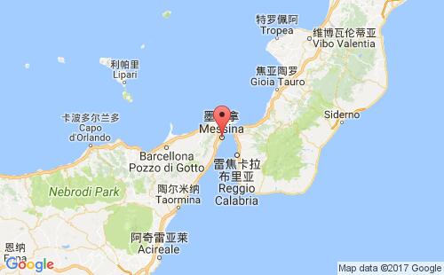 意大利港口墨西拿messina港口地图