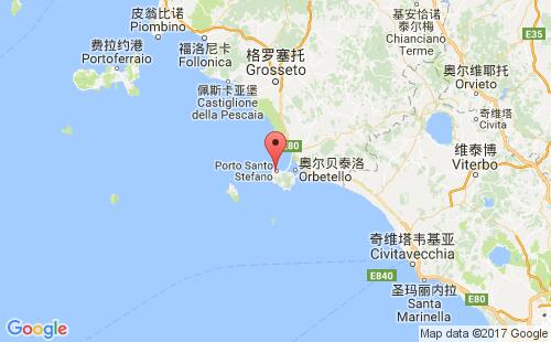 意大利港口圣托斯特凡诺港porto santo stefano港口地图