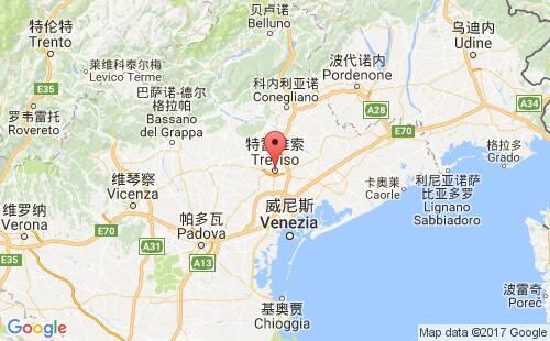 特雷维索港口地图