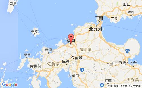 日本港口福冈fukuoka港口地图