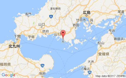 日本港口光市hikari港口地图