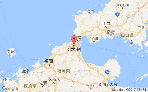 日本港口北九州kitakyushu港口地图