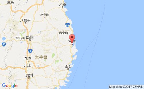 日本港口宫古miyako港口地图