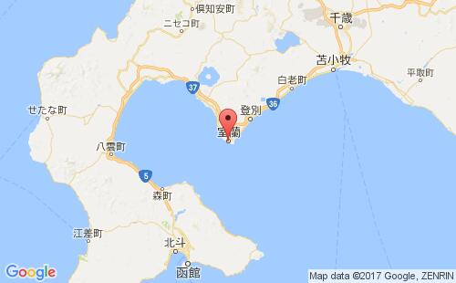 日本港口室兰muroran港口地图