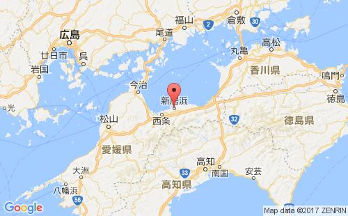 日本港口新居滨niihama港口地图