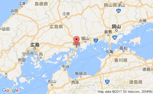 日本港口尾道onomichi港口地图