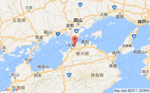日本港口坂出sakaide港口地图