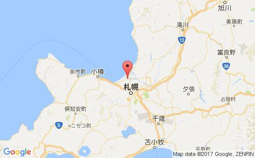 日本港口石狩市ishikari港口地图