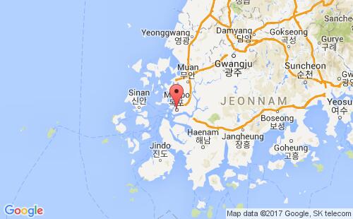 韩国港口木浦mokpo港口地图