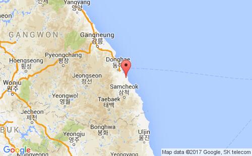 三陟港口地图