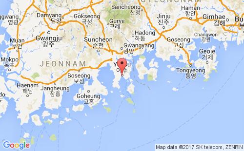 韩国港口丽水yosu港口地图