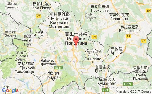 科索沃港口普里什蒂纳pristina港口地图
