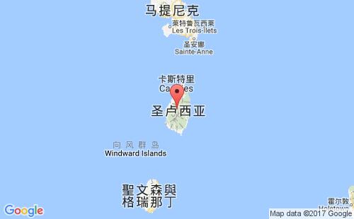 圣卢西亚港口圣卢西亚st.lucia港口地图