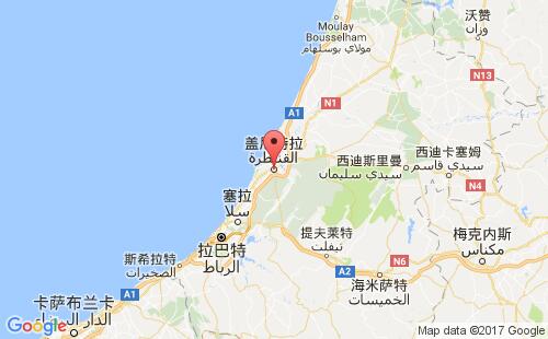 摩洛哥港口盖尼特拉kenitra港口地图