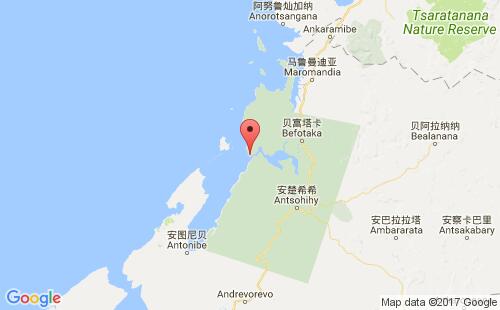马达加斯加港口阿纳拉拉瓦analalava港口地图