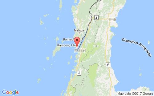 缅甸港口高当(康萨昂)kawthaung港口地图