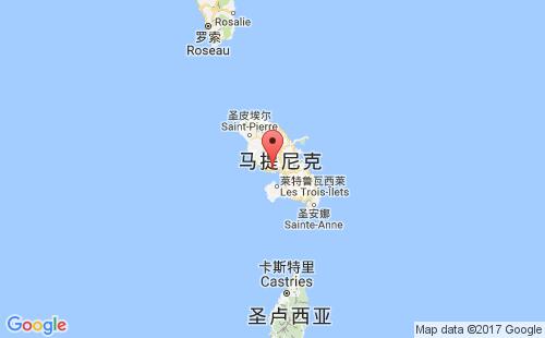 马提尼克港口法兰西堡fort de france港口地图