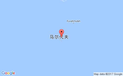 马尔代夫港口阿杜环礁addu atoll港口地图