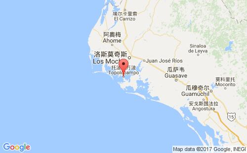 墨西哥港口托波洛班波topolobampo港口地图