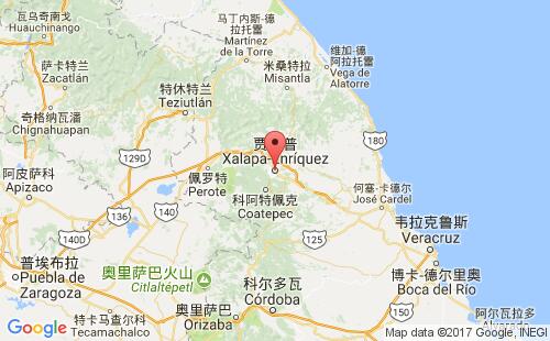 墨西哥港口贾拉普xalapa港口地图