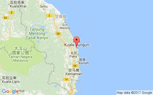 马来西亚港口龙运dungun港口地图
