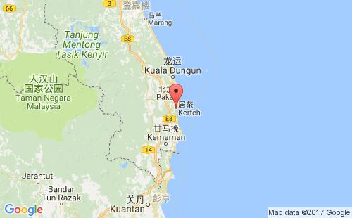 马来西亚港口居茶kerteh港口地图